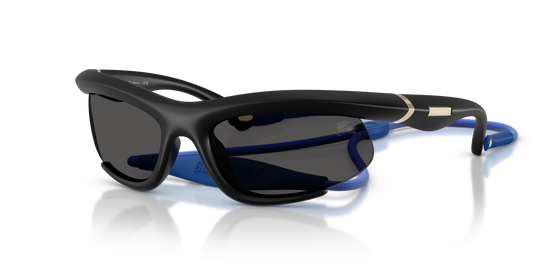 Burberry BE4462 Sunglasses in 345287 Rubber Black / Dark Grey lens