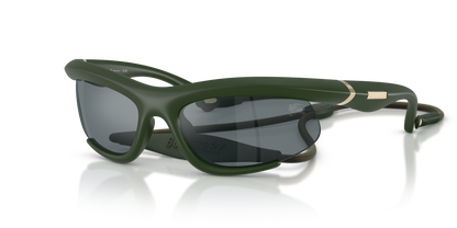 Burberry BE4462 Sunglasses in 41556G Rubber Green / Grey Mirror Black lens