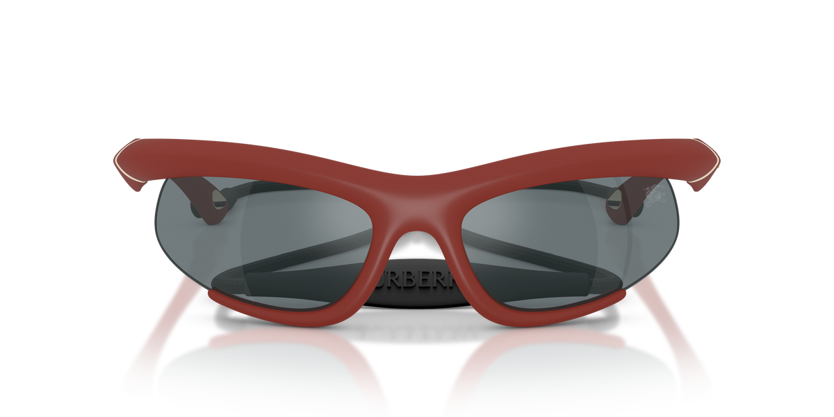 Burberry BE4462 Sunglasses in 41566G Rubber Bordeaux / Grey Mirror Black lens, front view
