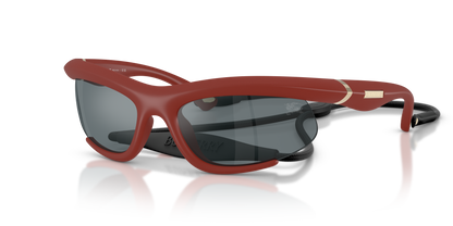 Burberry BE4462 Sunglasses in 41566G Rubber Bordeaux / Grey Mirror Black lens