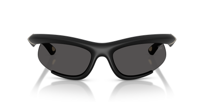 Burberry BE4462 Sunglasses in 418687 Rubber Black / Dark Grey lens, front view