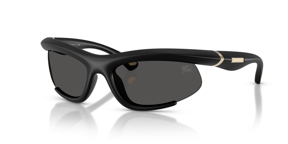Burberry BE4462 Sunglasses in 418687 Rubber Black / Dark Grey lens