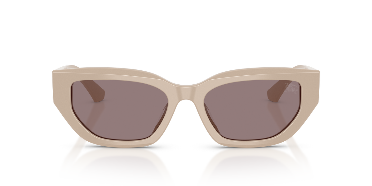Burberry BE4463D Sunglasses in 42447N Beige / Dark Purple lens, front view