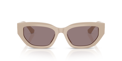 Burberry BE4463D Sunglasses in 42447N Beige / Dark Purple lens, front view