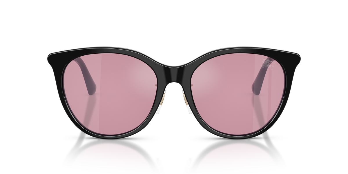 Burberry BE4464D Sunglasses in 300130 Black / Rosa Specchio Argento lens, front view