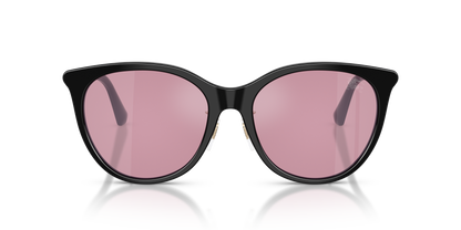 Burberry BE4464D Sunglasses in 300130 Black / Rosa Specchio Argento lens, front view