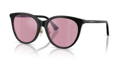 Burberry BE4464D Sunglasses in 300130 Black / Rosa Specchio Argento lens