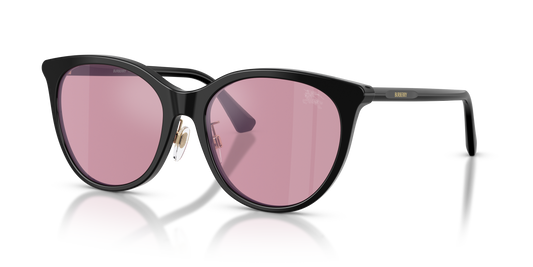 Burberry BE4464D Sunglasses in 300130 Black / Rosa Specchio Argento lens