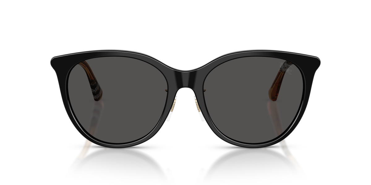 Burberry BE4464D Sunglasses in 416187 Black / Dark Grey lens, front view