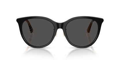 Burberry BE4464D Sunglasses in 416187 Black / Dark Grey lens, front view