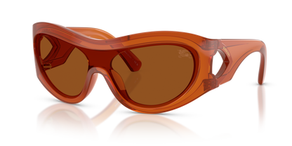 Burberry BE4465 Sunglasses in 415273 Rust / Dark Brown lens