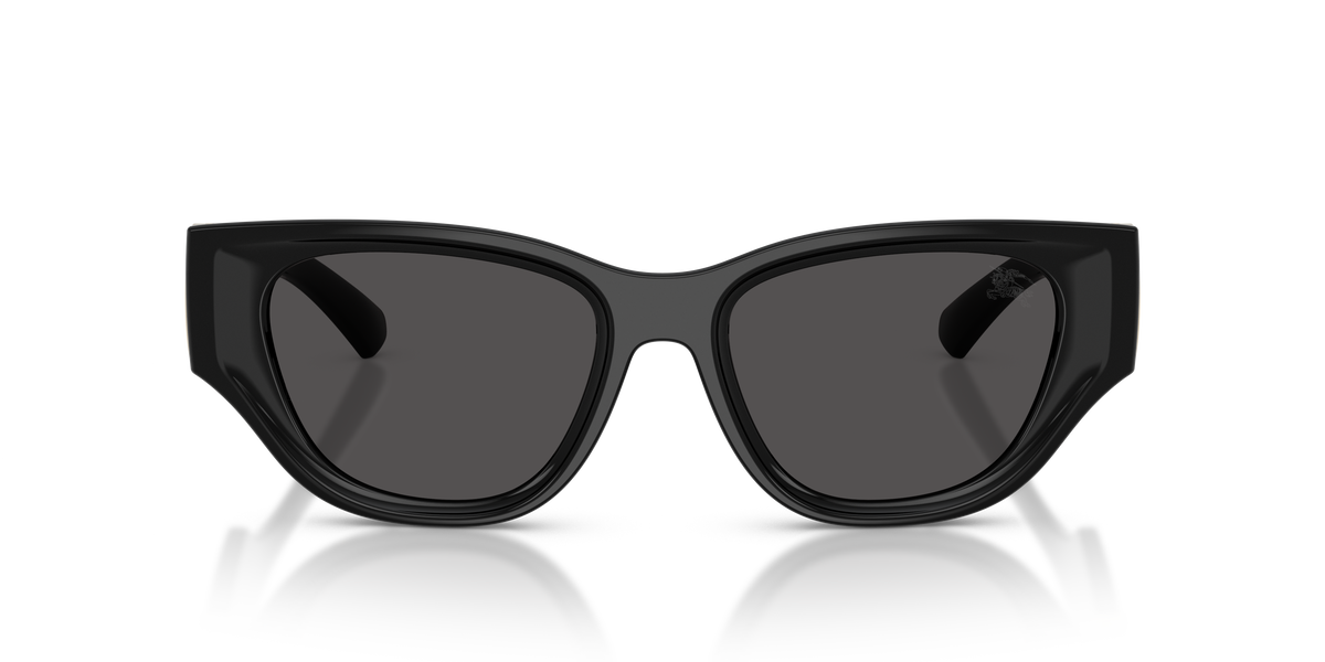 Burberry BE4467U Sunglasses in 300187 Black / Dark Grey lens, front view