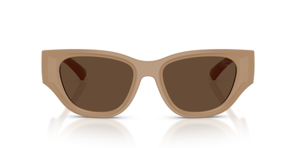 Burberry BE4467U Sunglasses in 399073 Beige / Dark Brown lens, front view