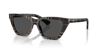 Burberry BE4468 Sunglasses in 419987 Grey Check / Dark Grey lens