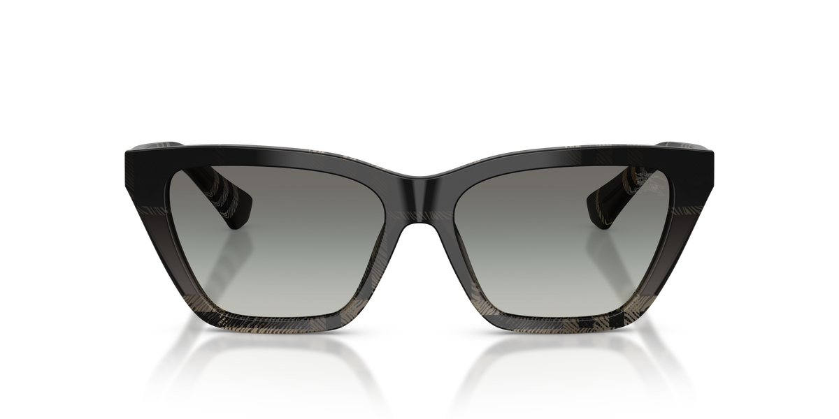 Burberry BE4468 Sunglasses in 420011 Grey Check / Grey Gradient lens, front view