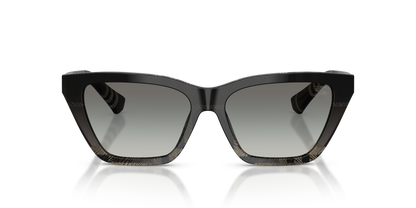Burberry BE4468 Sunglasses in 420011 Grey Check / Grey Gradient lens, front view