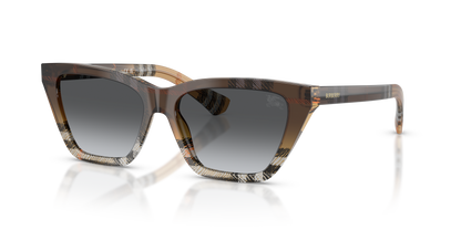 Burberry BE4468 Sunglasses in 4202T3 Check Sand / Gradient Grey Polarized lens