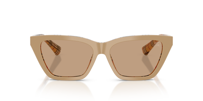 Burberry BE4468 Sunglasses in 428963 Top Beige On Check / Light Brown lens, front view