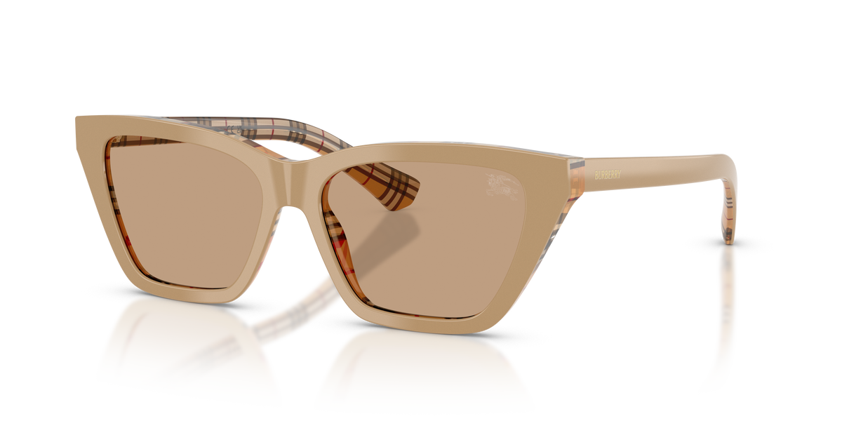 Burberry BE4468 Sunglasses in 428963 Top Beige On Check / Light Brown lens