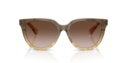 Burberry BE4469 Sunglasses in 420113 Check Beige / Brown Gradient lens, front view