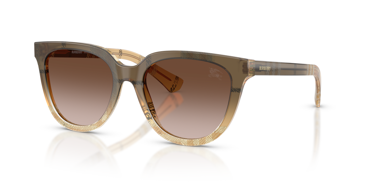 Burberry BE4469 Sunglasses in 420113 Check Beige / Brown Gradient lens