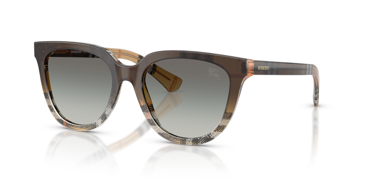 Burberry BE4469 Sunglasses in 420211 Check Sand / Grey Gradient lens