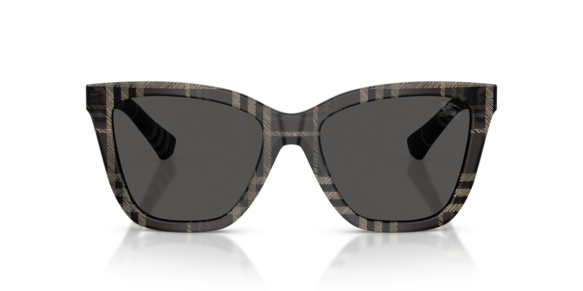Burberry BE4470 Sunglasses in 419987 Grey Check / Dark Grey lens, front view