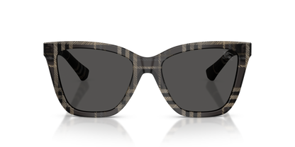 Burberry BE4470 Sunglasses in 419987 Grey Check / Dark Grey lens, front view