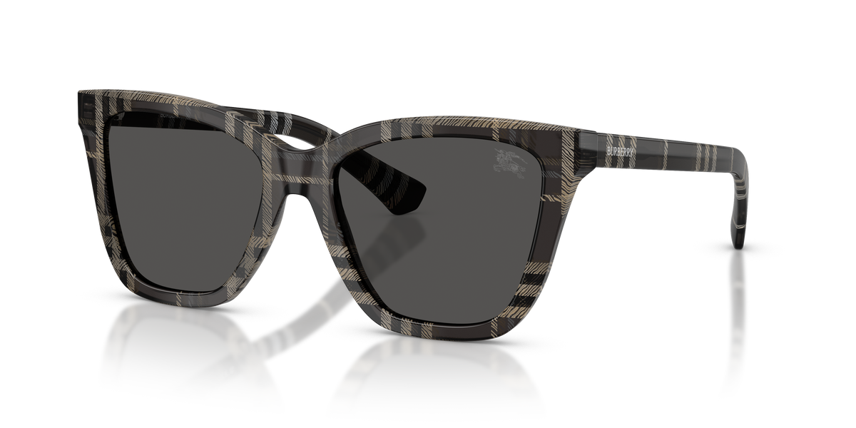 Burberry BE4470 Sunglasses in 419987 Grey Check / Dark Grey lens
