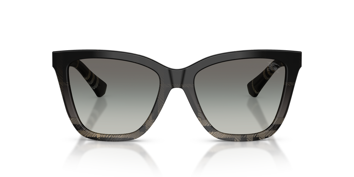 Burberry BE4470 Sunglasses in 420011 Grey Check / Grey Gradient lens, front view