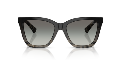Burberry BE4470 Sunglasses in 420011 Grey Check / Grey Gradient lens, front view