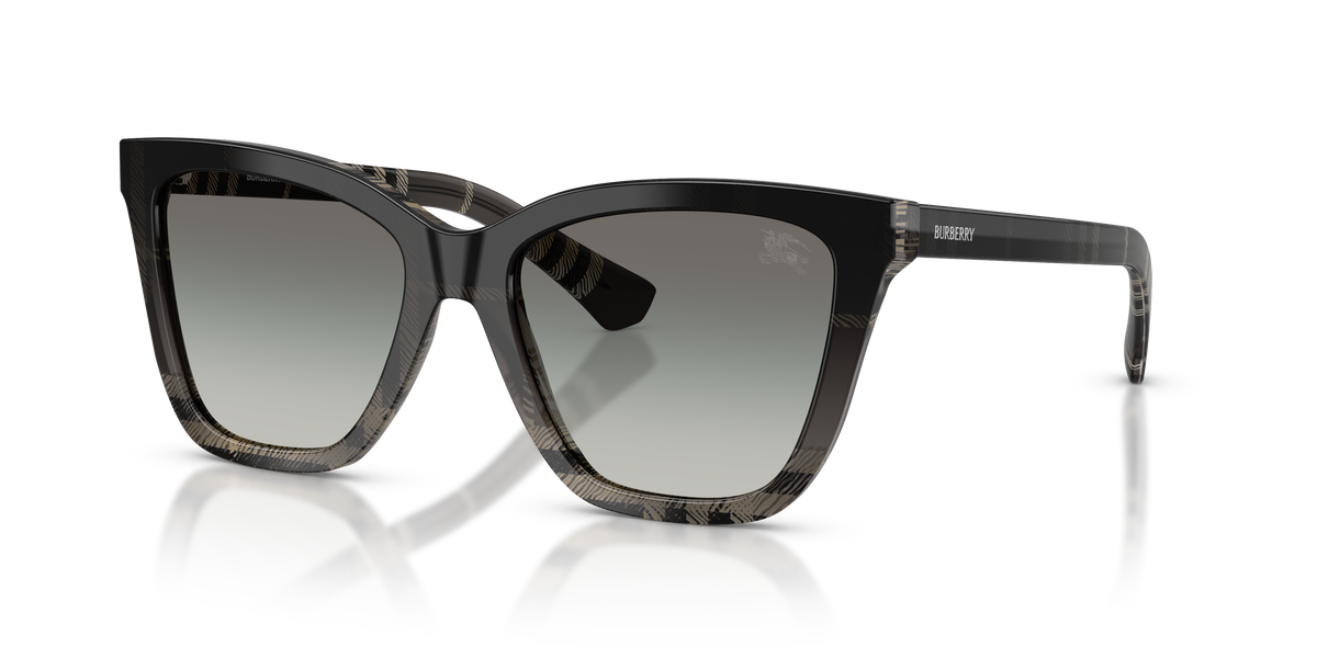 Burberry BE4470 Sunglasses in 420011 Grey Check / Grey Gradient lens
