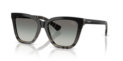 Burberry BE4470 Sunglasses in 420011 Grey Check / Grey Gradient lens