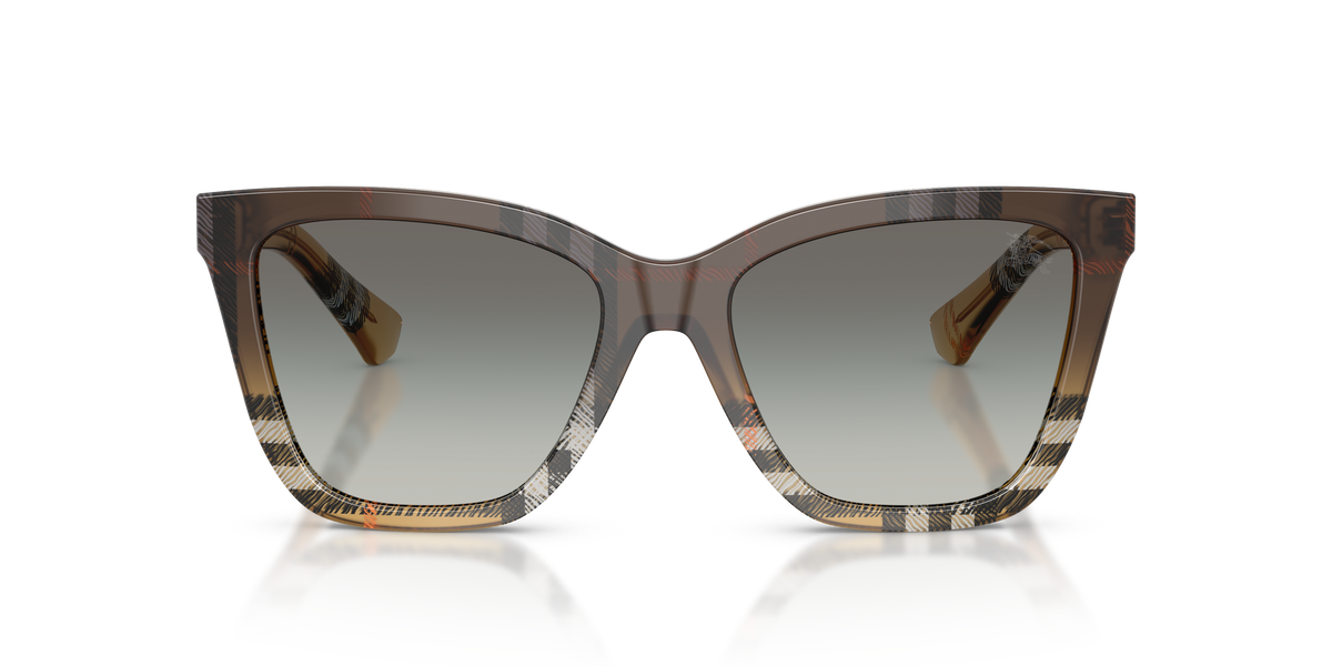 Burberry BE4470 Sunglasses in 420211 Check Sand / Grey Gradient lens, front view