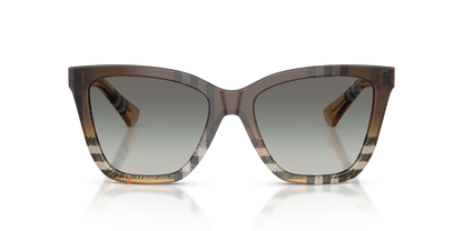 Burberry BE4470 Sunglasses in 420211 Check Sand / Grey Gradient lens, front view