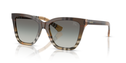 Burberry BE4470 Sunglasses in 420211 Check Sand / Grey Gradient lens