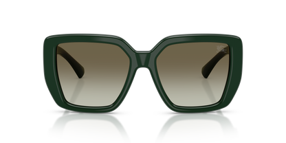 Burberry BE4471 Sunglasses in 42038E Green / Green Gradient lens, front view