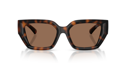 Burberry BE4472U Sunglasses in 300273 Dark Havana / Dark Brown lens, front view
