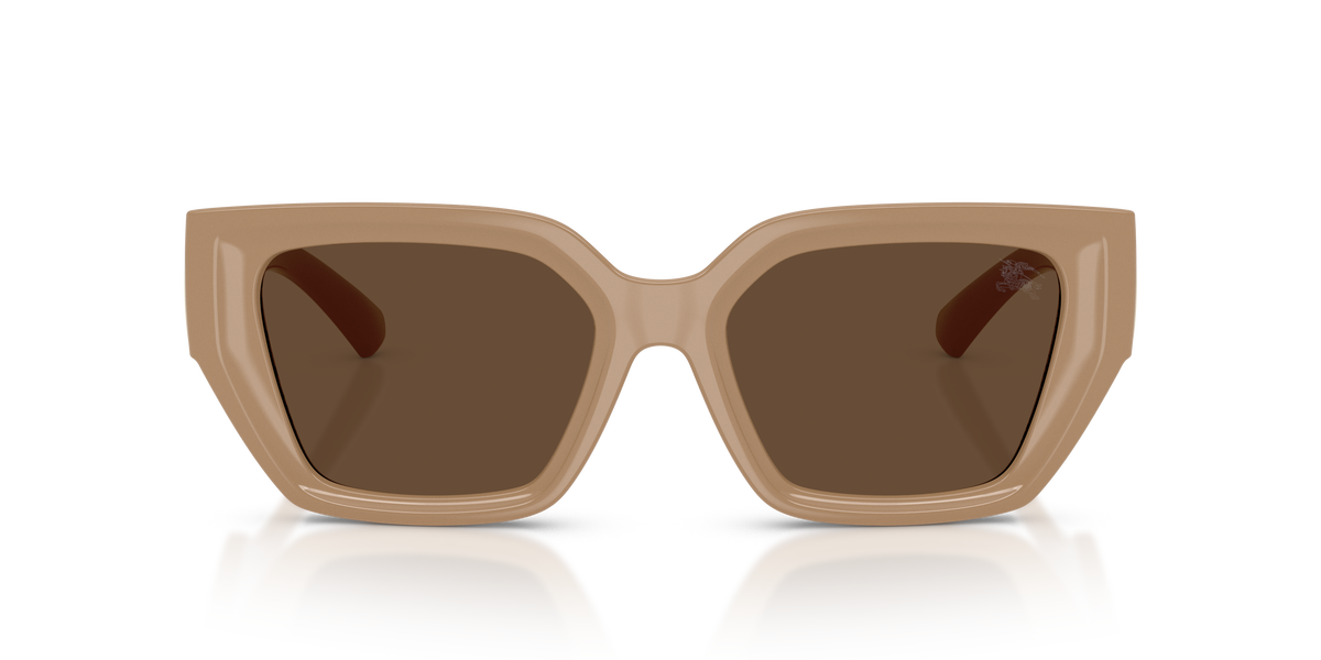 Burberry BE4472U Sunglasses in 399073 Beige / Dark Brown lens, front view