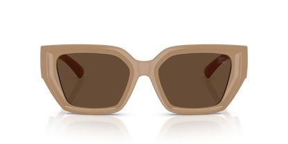 Burberry BE4472U Sunglasses in 399073 Beige / Dark Brown lens, front view