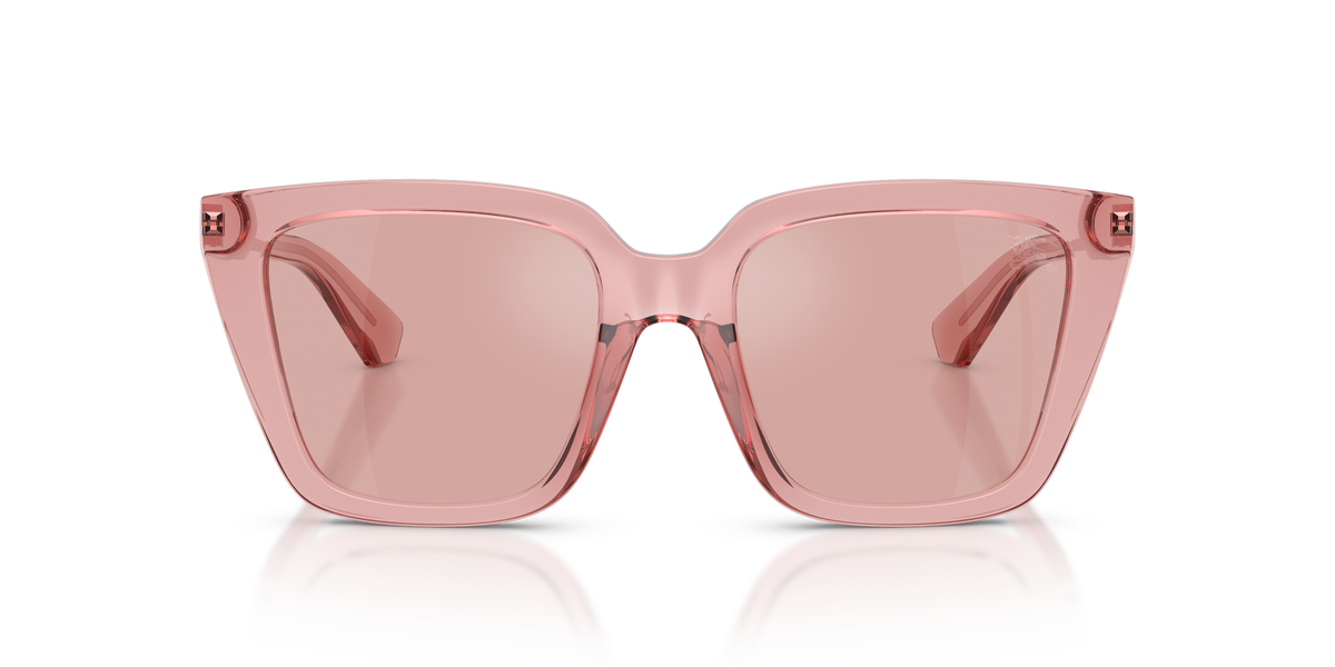 Burberry BE4473U Sunglasses in 41969L Pink / Light Violet Flash Silver lens, front view