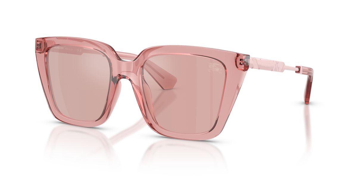 Burberry BE4473U Sunglasses in 41969L Pink / Light Violet Flash Silver lens