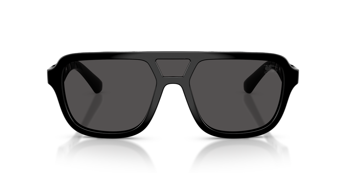 Burberry BE4474U Sunglasses in 300187 Black / Dark Grey lens, front view