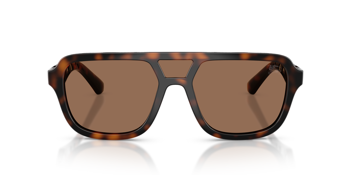 Burberry BE4474U Sunglasses in 300273 Dark Havana / Dark Brown lens, front view