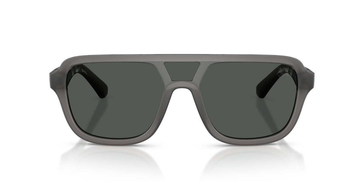 Burberry BE4474U Sunglasses in 421387 Matte Grey / Dark Grey lens, front view