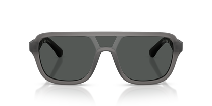 Burberry BE4474U Sunglasses in 421387 Matte Grey / Dark Grey lens, front view