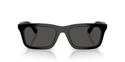 Burberry BE4475U Sunglasses in 300187 Black / Dark Grey lens, front view