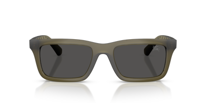 Burberry BE4475U Sunglasses in 421287 Matte Green / Dark Grey lens, front view