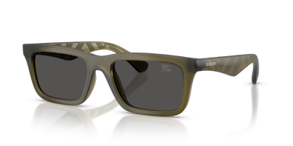 Burberry BE4475U Sunglasses in 421287 Matte Green / Dark Grey lens