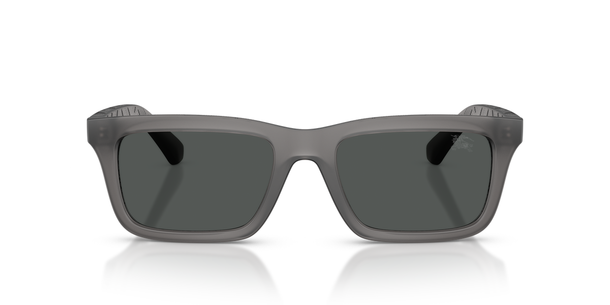 Burberry BE4475U Sunglasses in 421387 Matte Grey / Dark Grey lens, front view